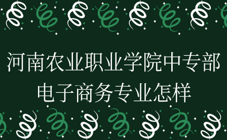 河南农业职业学院中专部电子商务专业