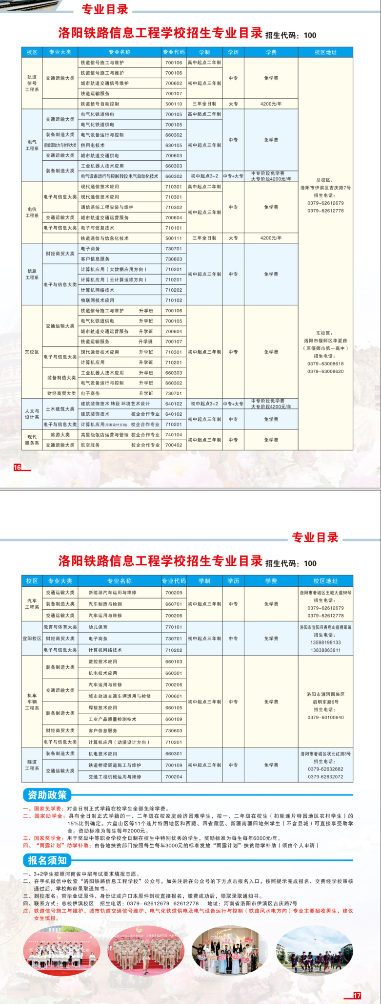 洛阳铁路信息工程学校2022年招生计划